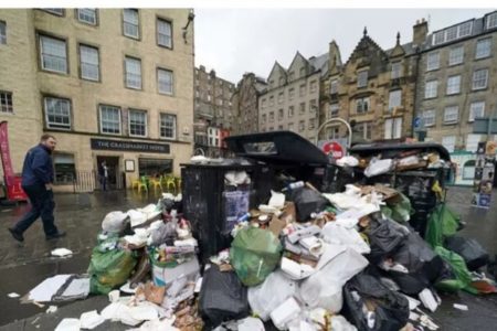 خیابان‌های مملو از زباله در اسکاتلند تهدیدی برای سلامت مردم
